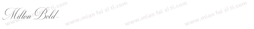 Milton Bold字体转换